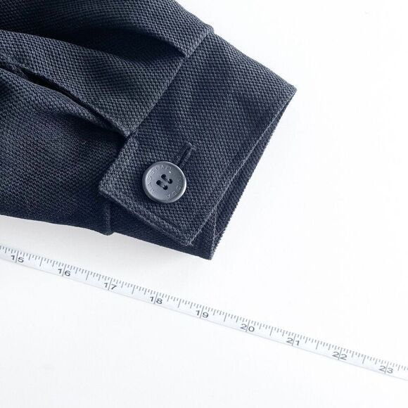 Massimo Moda Collezione Mens Button Front Overshirt Jacket Black Size Large - Picture 6 of 9